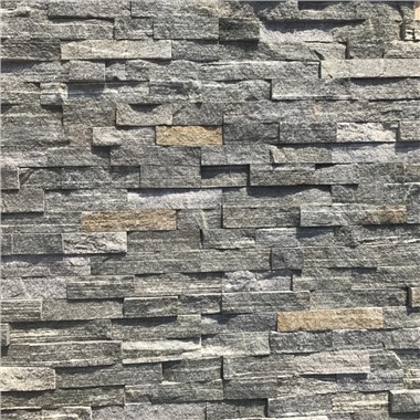 Paneles de pared decorativos de piedra de cuarzo gris JRE-006