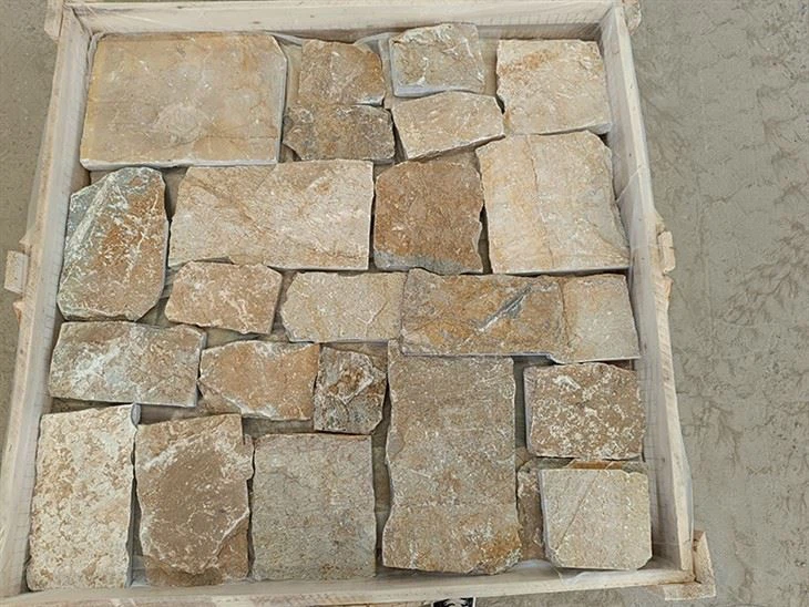 Beige Color Limestone Ashlar Outdoor And Indoor Veneer JRSC-100