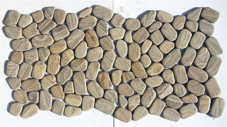 Flat Pebble Mosaics Beige Sandstone JRSM-032